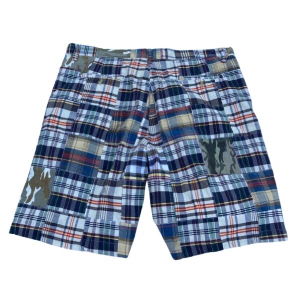Siegfried Vintage Men's 11" Shorts NWT Madras Plaid Cargo Golf, Preppy, sz 38 - Picture 4 of 14